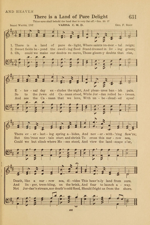 Church Hymnal, Mennonite: a collection of hymns and sacred songs suitable for use in public worship, worship in the home, and all general occasions (1st ed. ) [with Deutscher Anhang] page 483