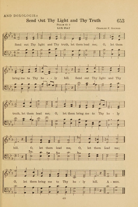 Church Hymnal, Mennonite: a collection of hymns and sacred songs suitable for use in public worship, worship in the home, and all general occasions (1st ed. ) [with Deutscher Anhang] page 499