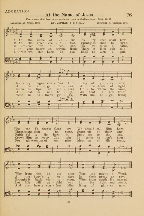 Church Hymnal, Mennonite: a collection of hymns and sacred songs suitable for use in public worship, worship in the home, and all general occasions (1st ed. ) [with Deutscher Anhang] page 55