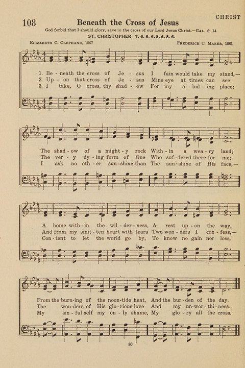 Church Hymnal, Mennonite: a collection of hymns and sacred songs suitable for use in public worship, worship in the home, and all general occasions (1st ed. ) [with Deutscher Anhang] page 80