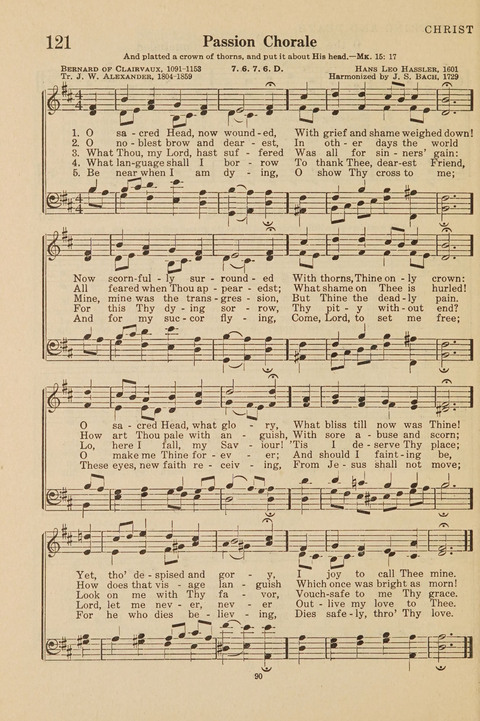 Church Hymnal, Mennonite: a collection of hymns and sacred songs suitable for use in public worship, worship in the home, and all general occasions (1st ed. ) [with Deutscher Anhang] page 90