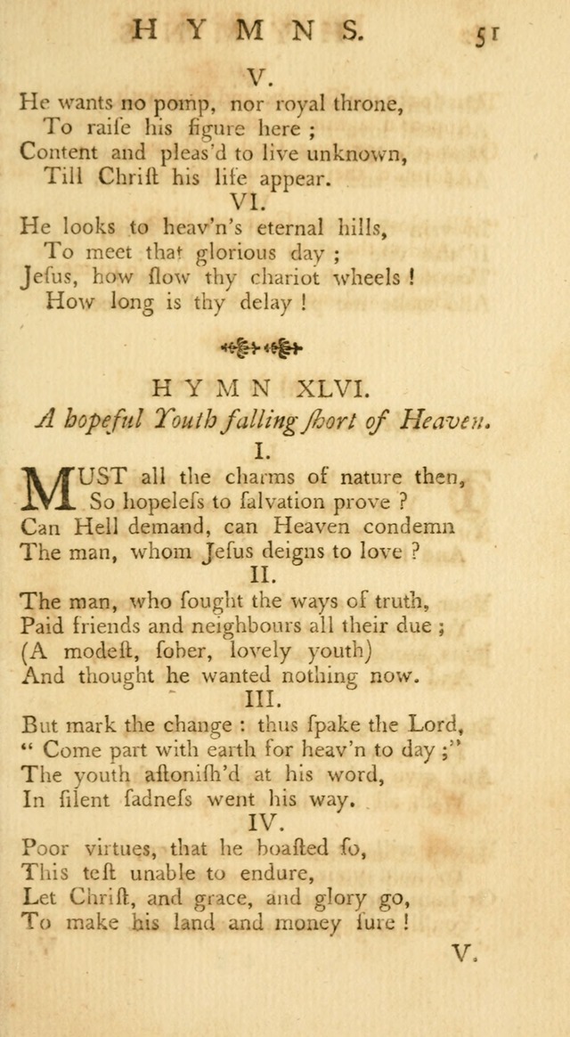 A Collection of Hymns, More Particularly Designed for the Use of the  West Society in Boston. (2nd ed. with Additions) page 51