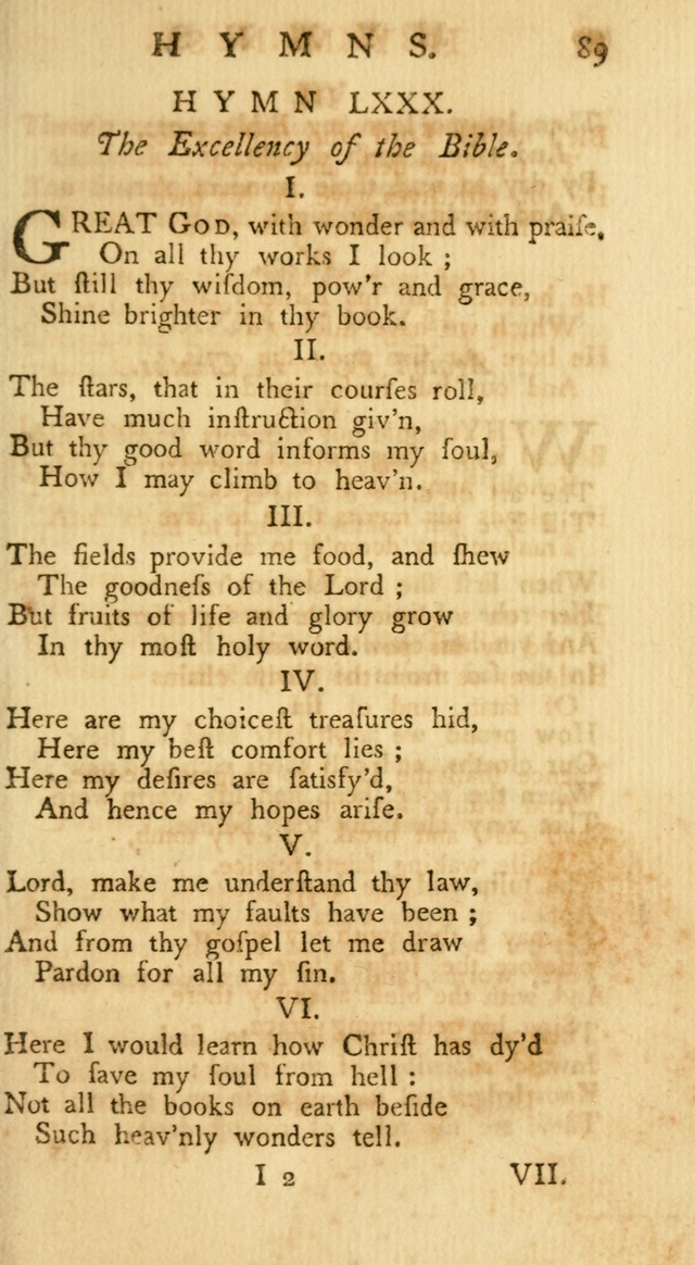 A Collection of Hymns, More Particularly Designed for the Use of the  West Society in Boston. (2nd ed. with Additions) page 91