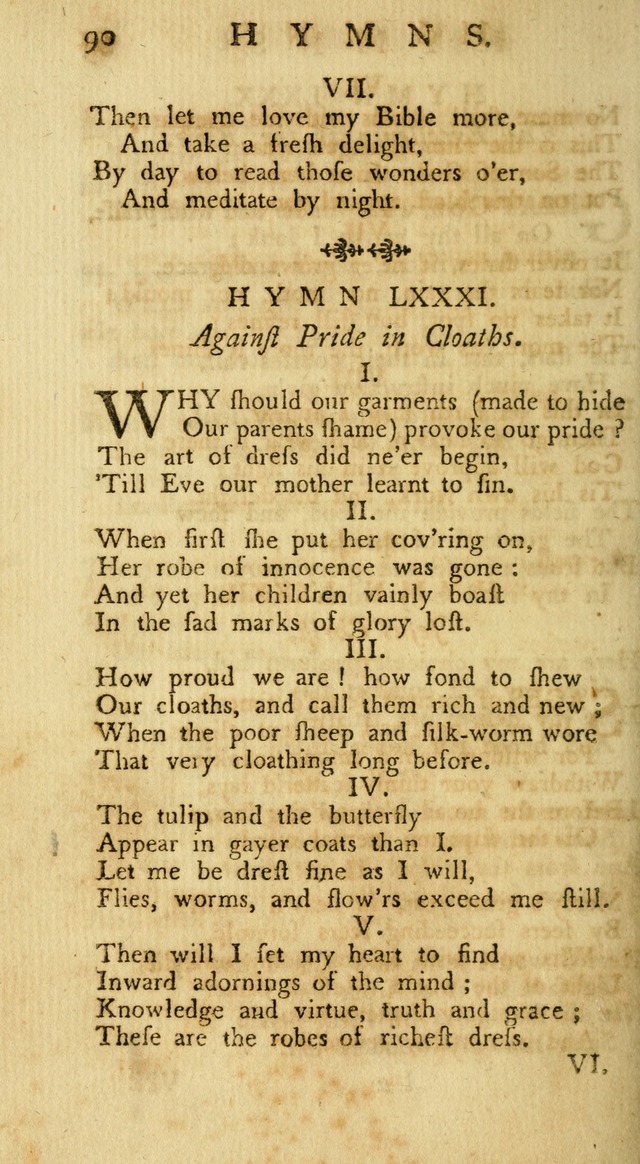 A Collection of Hymns, More Particularly Designed for the Use of the  West Society in Boston. (2nd ed. with Additions) page 92