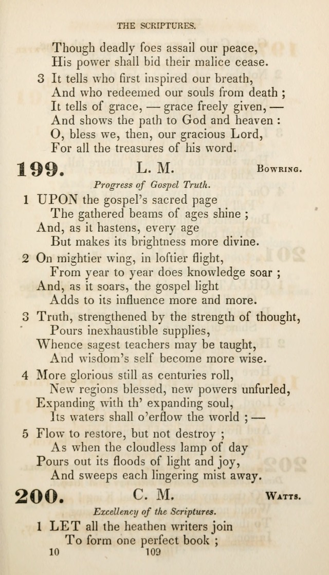 Christian Hymns for Public and Private Worship: a collection compiled  by a committee of the Cheshire Pastoral Association (11th ed.) page 109