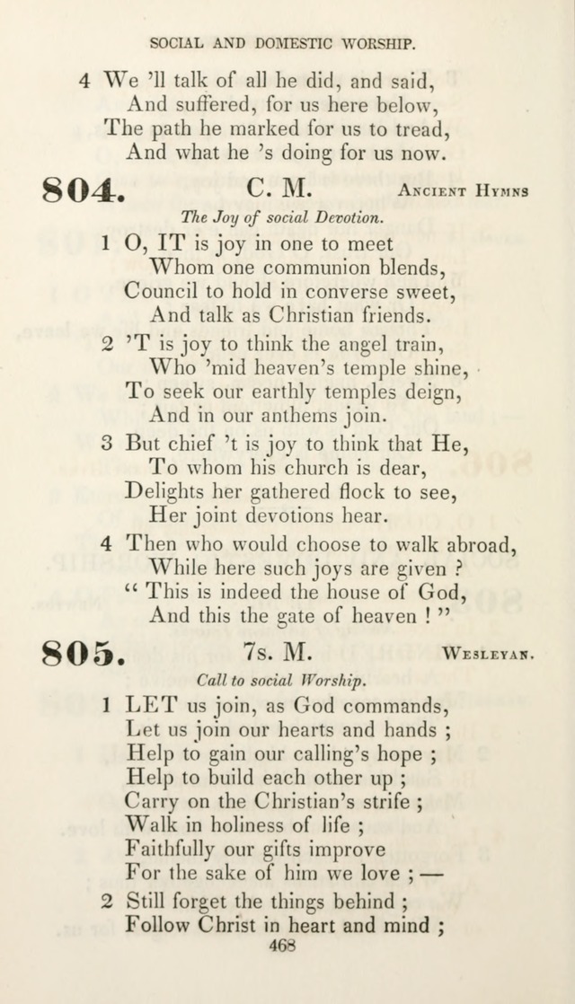 Christian Hymns for Public and Private Worship: a collection compiled  by a committee of the Cheshire Pastoral Association (11th ed.) page 468