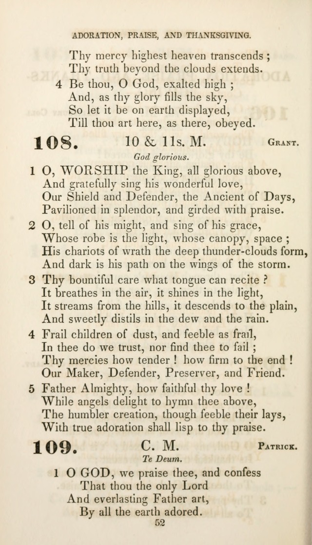 Christian Hymns for Public and Private Worship: a collection compiled  by a committee of the Cheshire Pastoral Association (11th ed.) page 52