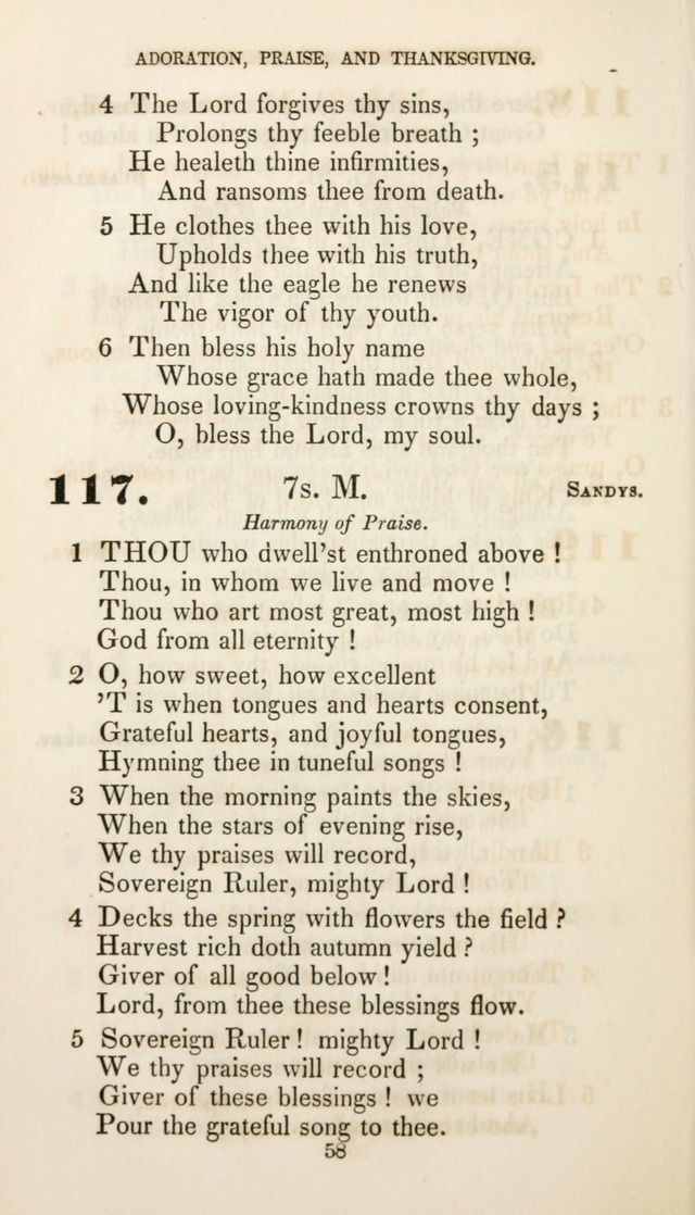 Christian Hymns for Public and Private Worship: a collection compiled  by a committee of the Cheshire Pastoral Association (11th ed.) page 58