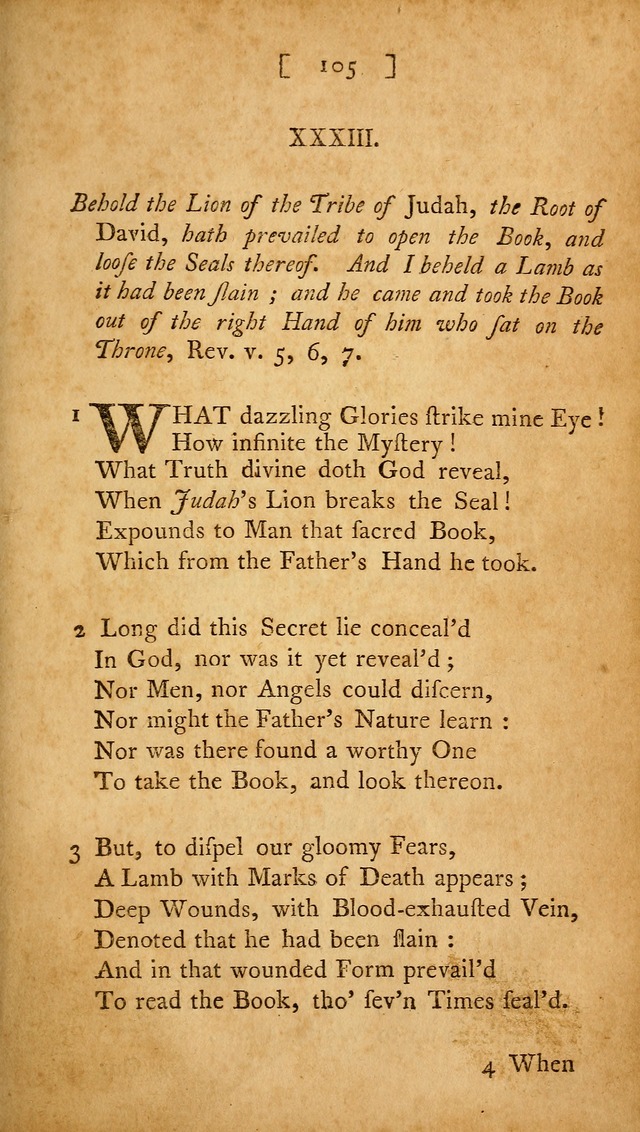 Christian Hymns, Poems, and Spiritual Songs: sacred to the praise of God our Saviour page 105