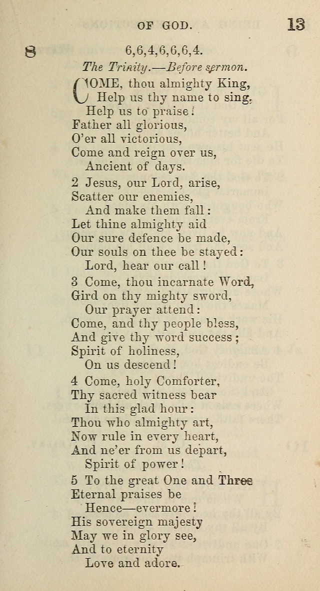 A Collection of Hymns for Public, Social, and Domestic Worship page 13