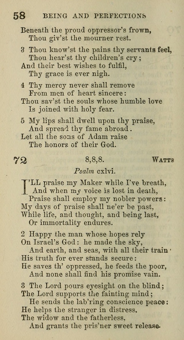 A Collection of Hymns for Public, Social, and Domestic Worship page 58