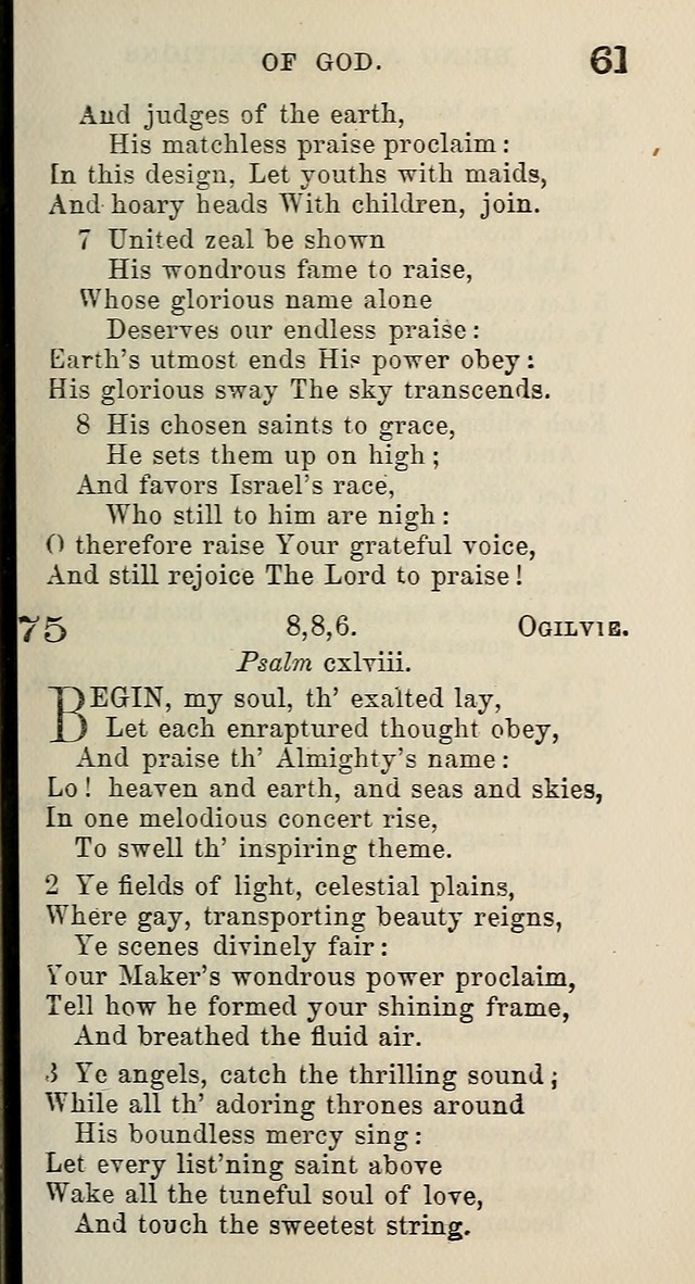 A Collection of Hymns for Public, Social, and Domestic Worship page 61