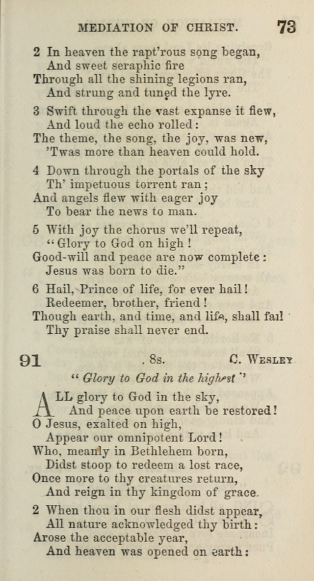 A Collection of Hymns for Public, Social, and Domestic Worship page 73