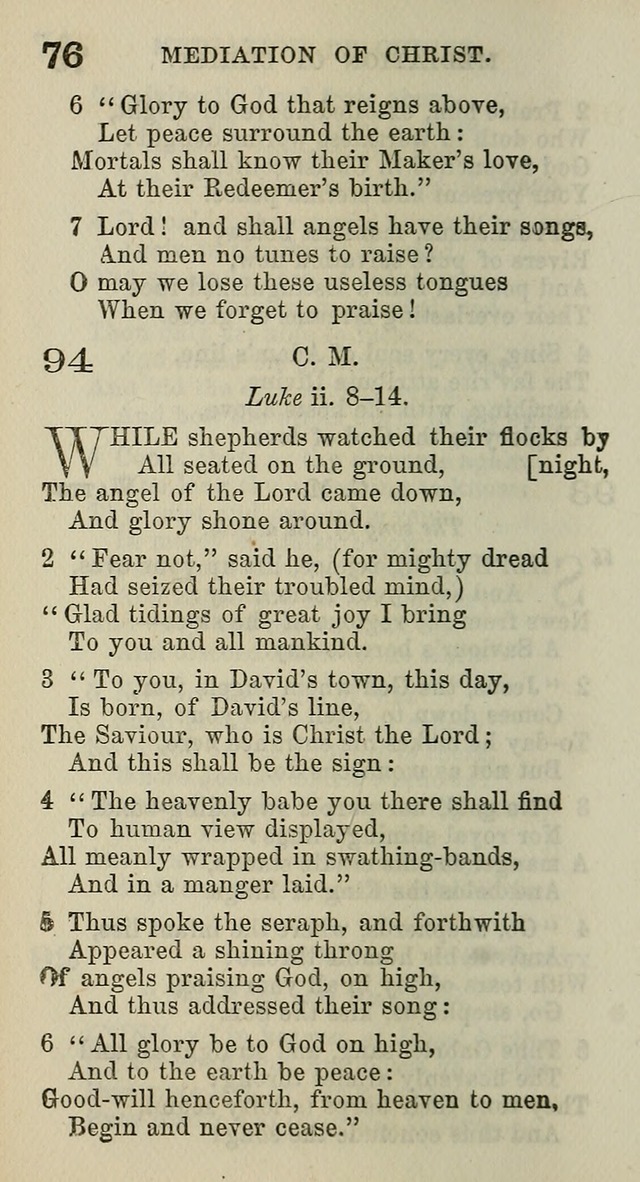 A Collection of Hymns for Public, Social, and Domestic Worship page 76