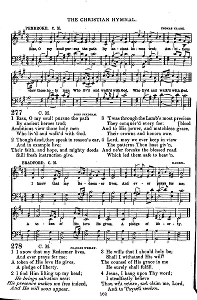 The Christian hymnal: a collection of hymns and tunes for congregational and social worship; in two parts (Rev.) page 102