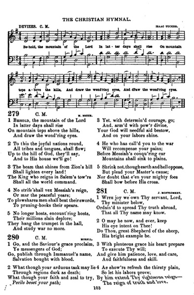 The Christian hymnal: a collection of hymns and tunes for congregational and social worship; in two parts (Rev.) page 103