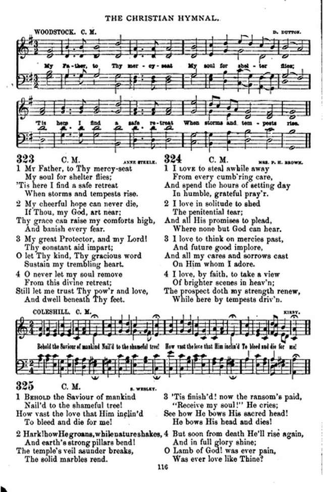 The Christian hymnal: a collection of hymns and tunes for congregational and social worship; in two parts (Rev.) page 116