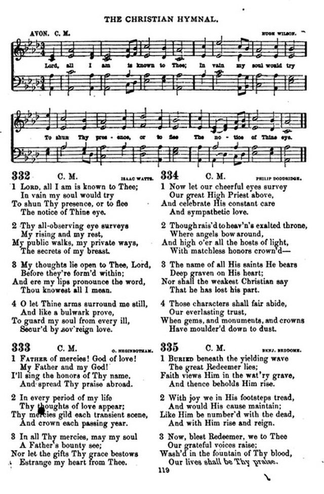 The Christian hymnal: a collection of hymns and tunes for congregational and social worship; in two parts (Rev.) page 119