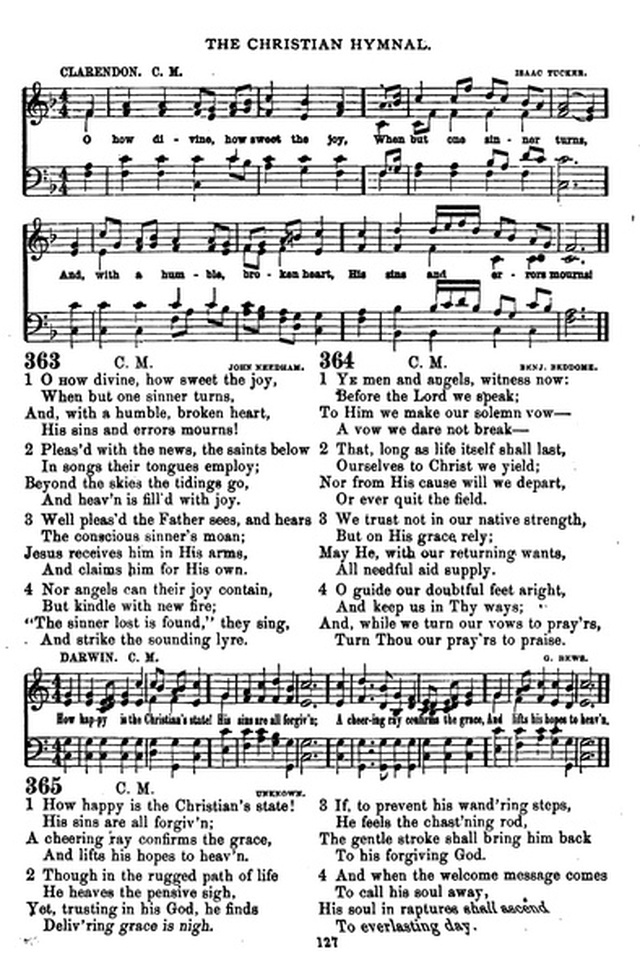 The Christian hymnal: a collection of hymns and tunes for congregational and social worship; in two parts (Rev.) page 127
