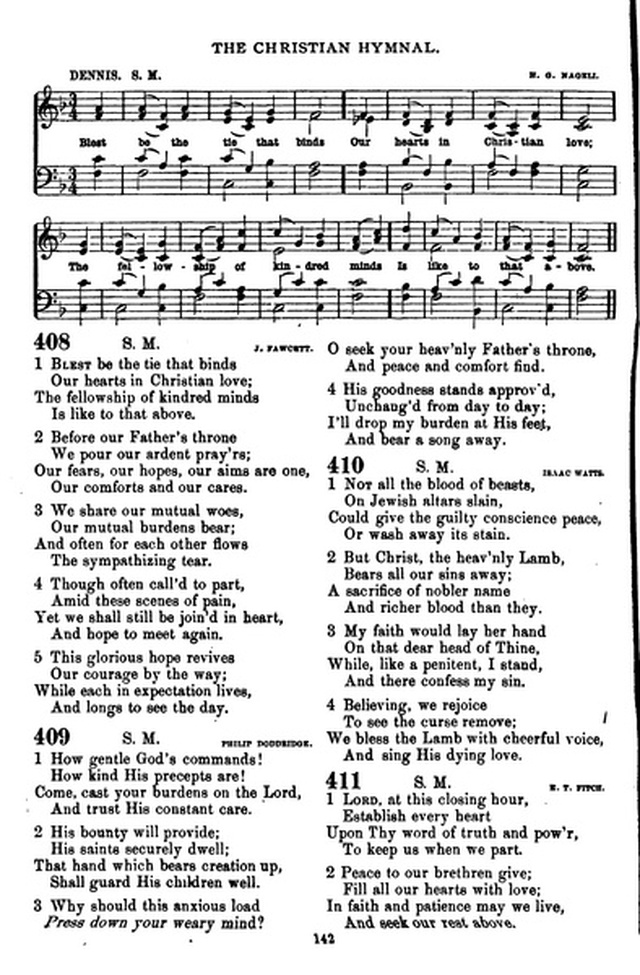 The Christian hymnal: a collection of hymns and tunes for congregational and social worship; in two parts (Rev.) page 142