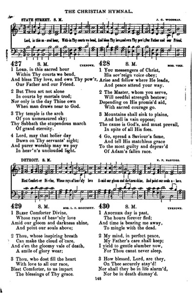 The Christian hymnal: a collection of hymns and tunes for congregational and social worship; in two parts (Rev.) page 148