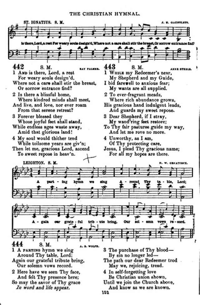 The Christian hymnal: a collection of hymns and tunes for congregational and social worship; in two parts (Rev.) page 152