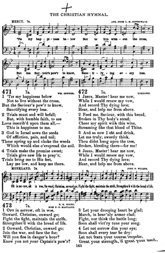 The Christian hymnal: a collection of hymns and tunes for congregational and social worship; in two parts (Rev.) page 163