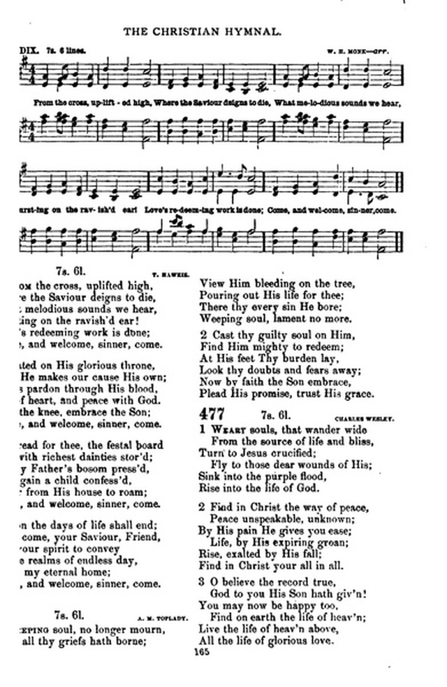 The Christian hymnal: a collection of hymns and tunes for congregational and social worship; in two parts (Rev.) page 165