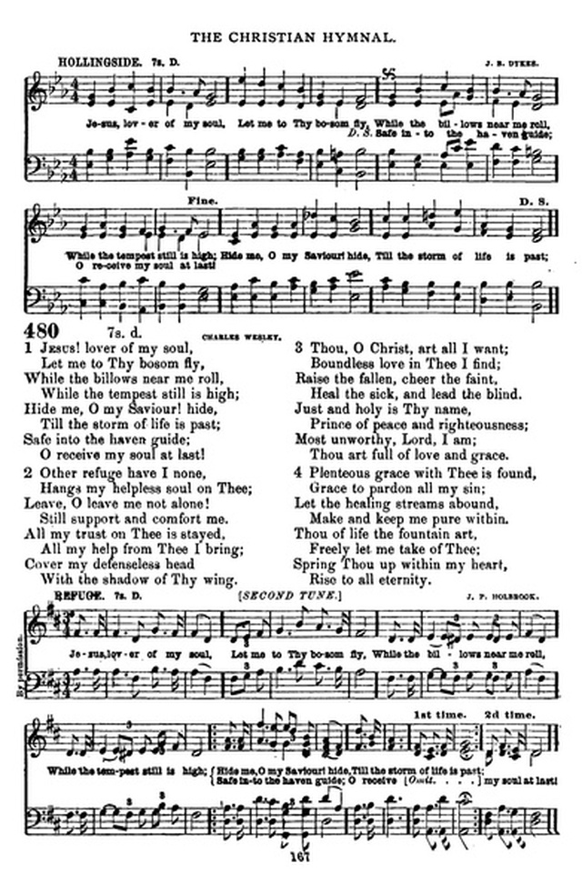 The Christian hymnal: a collection of hymns and tunes for congregational and social worship; in two parts (Rev.) page 167