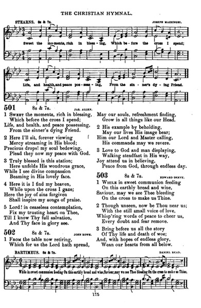 The Christian hymnal: a collection of hymns and tunes for congregational and social worship; in two parts (Rev.) page 175