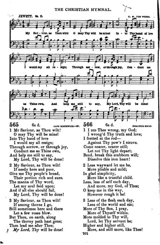 The Christian hymnal: a collection of hymns and tunes for congregational and social worship; in two parts (Rev.) page 202