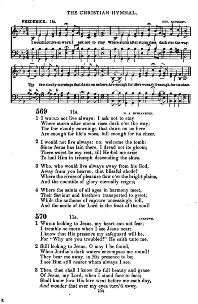 The Christian hymnal: a collection of hymns and tunes for congregational and social worship; in two parts (Rev.) page 204