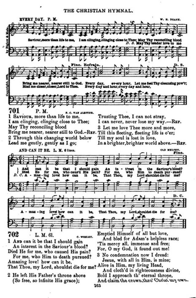 The Christian hymnal: a collection of hymns and tunes for congregational and social worship; in two parts (Rev.) page 263