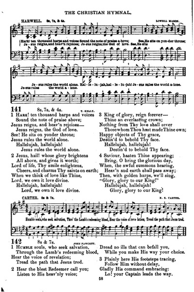 The Christian hymnal: a collection of hymns and tunes for congregational and social worship; in two parts (Rev.) page 58