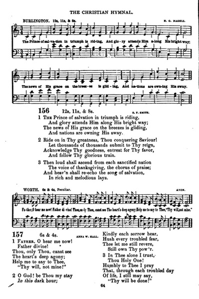 The Christian hymnal: a collection of hymns and tunes for congregational and social worship; in two parts (Rev.) page 64