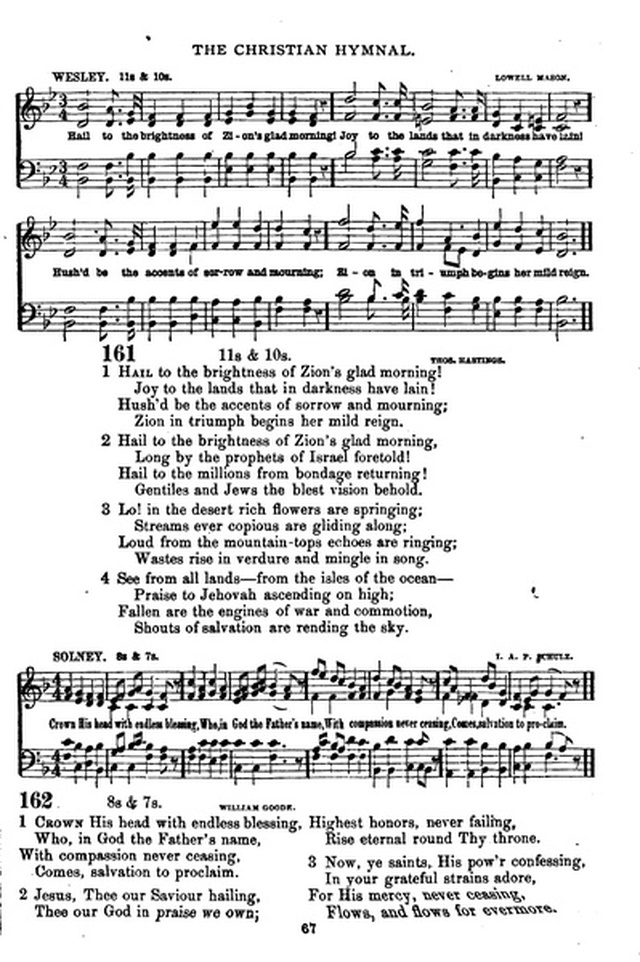 The Christian hymnal: a collection of hymns and tunes for congregational and social worship; in two parts (Rev.) page 67