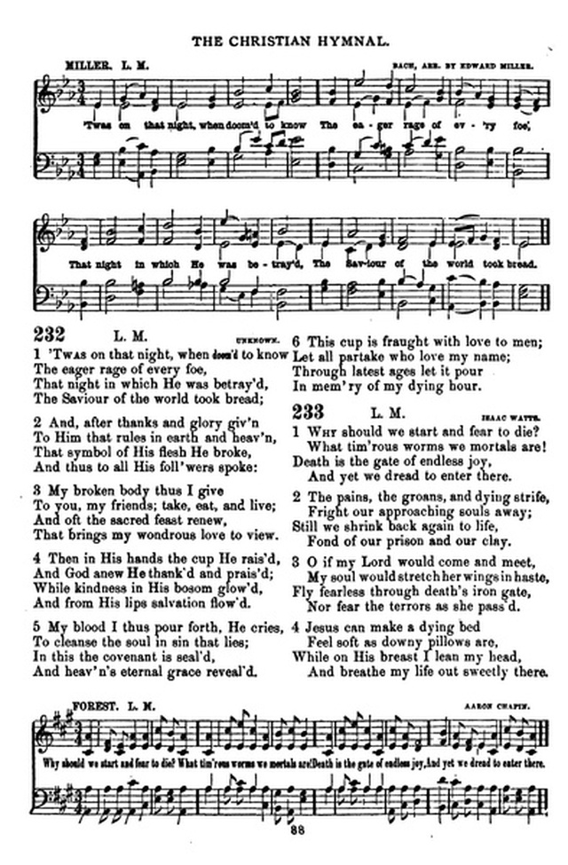 The Christian hymnal: a collection of hymns and tunes for congregational and social worship; in two parts (Rev.) page 88