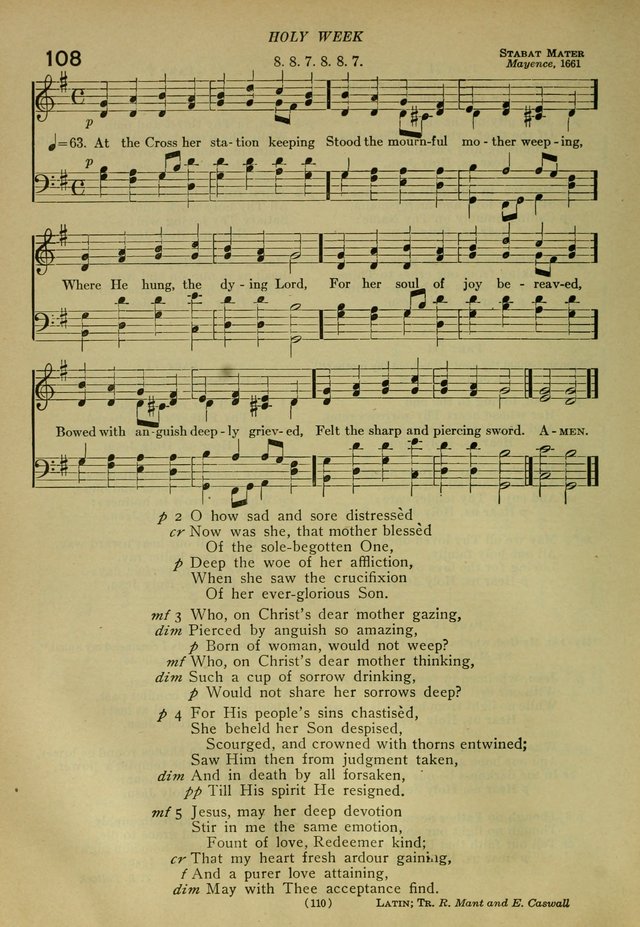 The Church Hymnal: containing hymns approved and set forth by the general conventions of 1892 and 1916; together with hymns for the use of guilds and brotherhoods, and for special occasions (Rev. ed) page 111