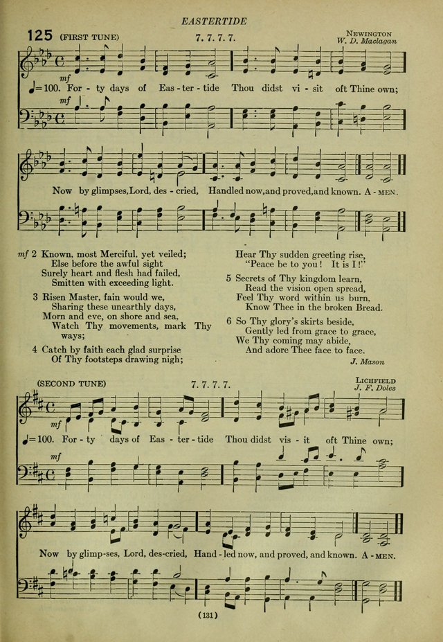 The Church Hymnal: containing hymns approved and set forth by the general conventions of 1892 and 1916; together with hymns for the use of guilds and brotherhoods, and for special occasions (Rev. ed) page 132