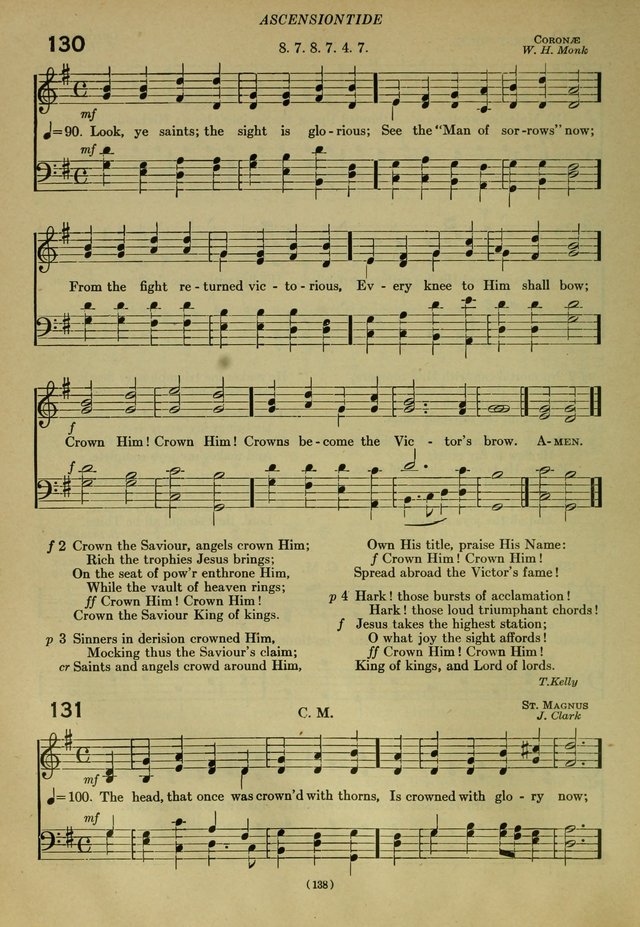 The Church Hymnal: containing hymns approved and set forth by the general conventions of 1892 and 1916; together with hymns for the use of guilds and brotherhoods, and for special occasions (Rev. ed) page 139