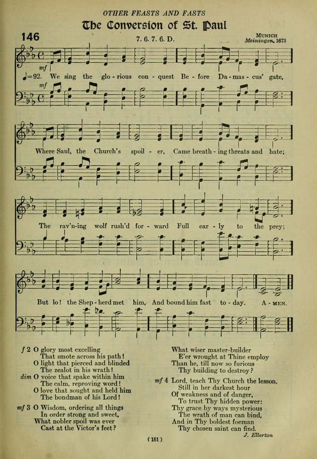 The Church Hymnal: containing hymns approved and set forth by the general conventions of 1892 and 1916; together with hymns for the use of guilds and brotherhoods, and for special occasions (Rev. ed) page 152