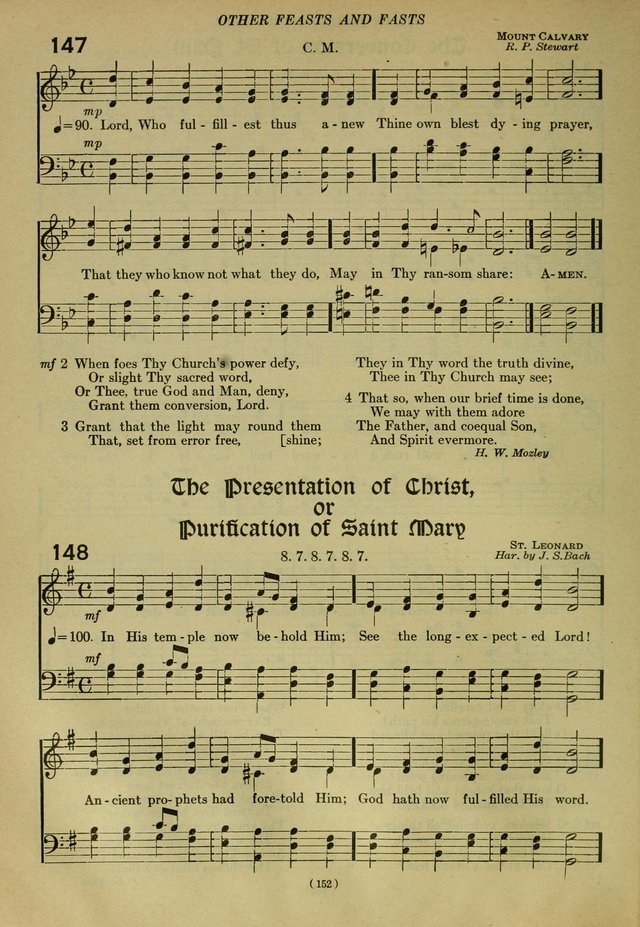 The Church Hymnal: containing hymns approved and set forth by the general conventions of 1892 and 1916; together with hymns for the use of guilds and brotherhoods, and for special occasions (Rev. ed) page 153