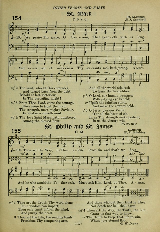 The Church Hymnal: containing hymns approved and set forth by the general conventions of 1892 and 1916; together with hymns for the use of guilds and brotherhoods, and for special occasions (Rev. ed) page 158