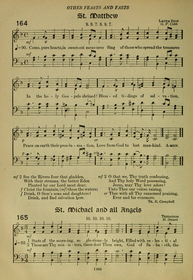 The Church Hymnal: containing hymns approved and set forth by the general conventions of 1892 and 1916; together with hymns for the use of guilds and brotherhoods, and for special occasions (Rev. ed) page 165