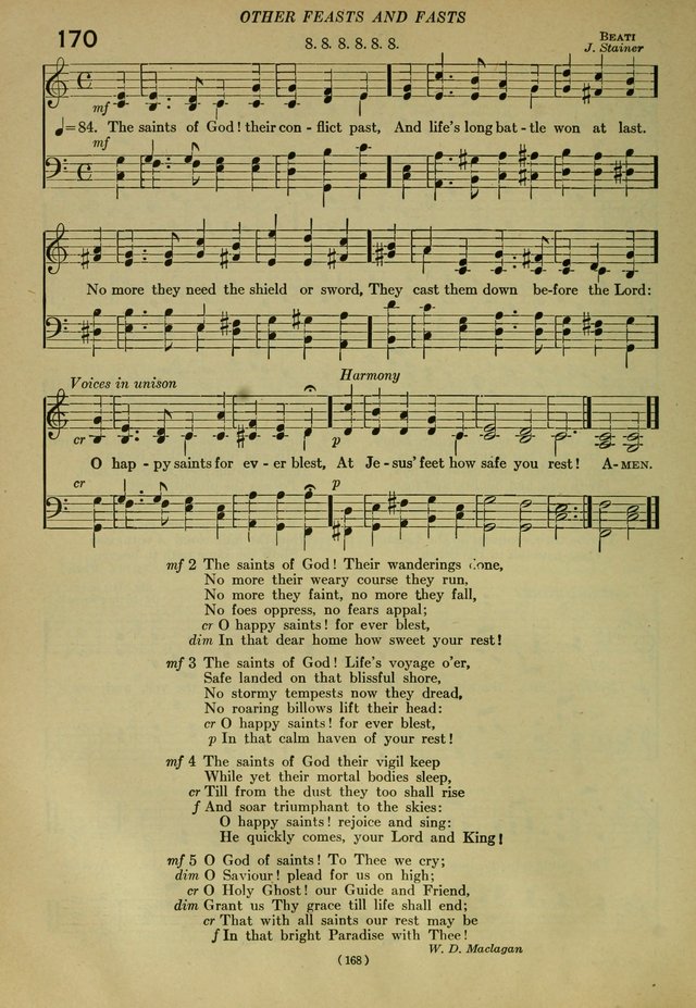 The Church Hymnal: containing hymns approved and set forth by the general conventions of 1892 and 1916; together with hymns for the use of guilds and brotherhoods, and for special occasions (Rev. ed) page 169