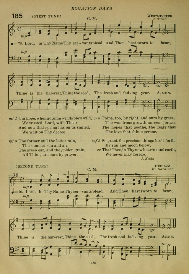 The Church Hymnal: containing hymns approved and set forth by the general conventions of 1892 and 1916; together with hymns for the use of guilds and brotherhoods, and for special occasions (Rev. ed) page 183