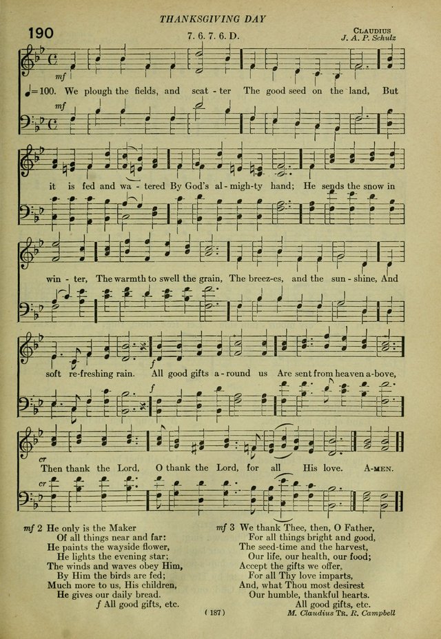 The Church Hymnal: containing hymns approved and set forth by the general conventions of 1892 and 1916; together with hymns for the use of guilds and brotherhoods, and for special occasions (Rev. ed) page 188