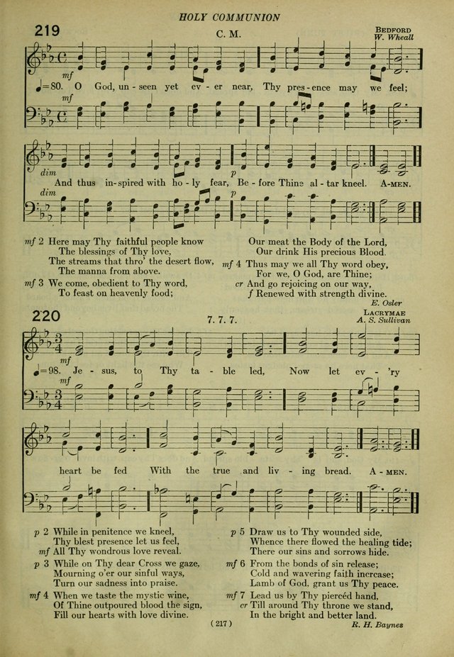The Church Hymnal: containing hymns approved and set forth by the general conventions of 1892 and 1916; together with hymns for the use of guilds and brotherhoods, and for special occasions (Rev. ed) page 218