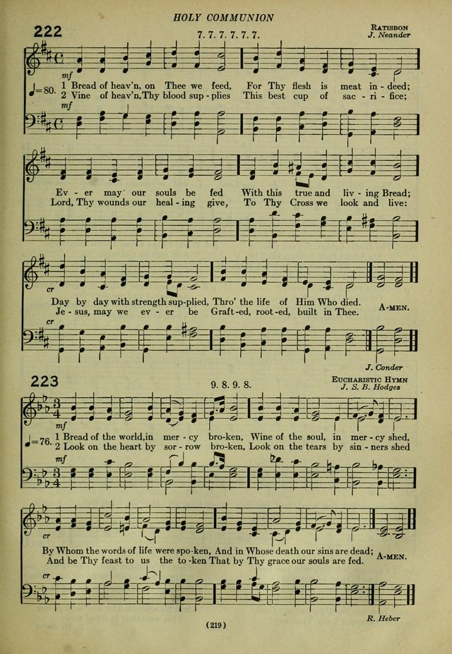 The Church Hymnal: containing hymns approved and set forth by the general conventions of 1892 and 1916; together with hymns for the use of guilds and brotherhoods, and for special occasions (Rev. ed) page 220