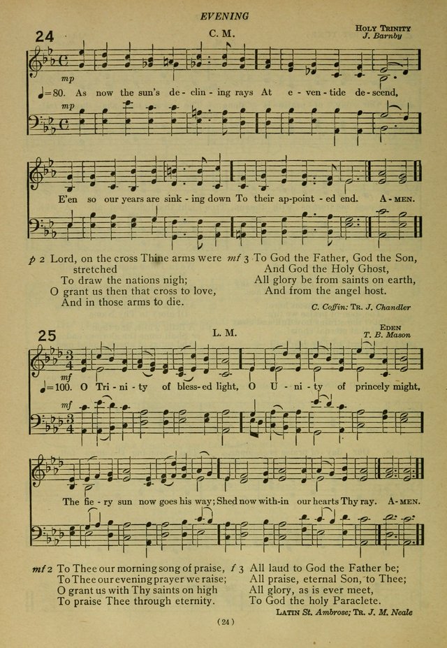 The Church Hymnal: containing hymns approved and set forth by the general conventions of 1892 and 1916; together with hymns for the use of guilds and brotherhoods, and for special occasions (Rev. ed) page 25
